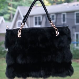 Black Fox Fur Bag 4323