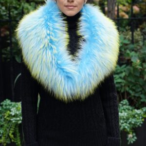Sky Blue and Green Finnish Raccoon Collar
